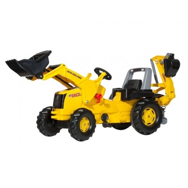Детский педальный трактор Rolly Toys Junior New Holland Construction 813117